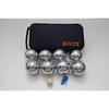 BuyBocceBalls Listing -73mm Metal Bocce/Petanque Set with 8 Silver Balls and Blue Bag - Single view 2