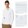 baleaf Men's Sun Protection Shirts UV SPF T-Shirts UPF 50+ Long Sleeve Rash Guard Fishing Running Quick Dry White Size XL view 3