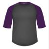 B-Baseball Tee Graphite/Purple 2X-Large view 1