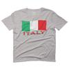0039. Italia Vintage Distressed Italy Italian National Flag for Men T Shirt (Light Gray 2X-Large) view 1