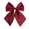 AKOAK Adjustable Pre-tied Bow Tie Solid Color Bowties for Women ties,Wine Red view 1