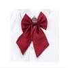 AKOAK Adjustable Pre-tied Bow Tie Solid Color Bowties for Women ties,Wine Red view 2