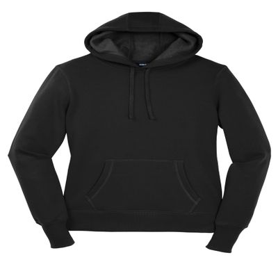 SPORT-TEK Women's Pullover Hooded Sweatshirt, Black, Small