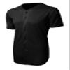 SPORT-TEK PosiCharge Tough Mesh Full-Button Jersey | Casual Baseball Shirt for Men & Women, Athletic Fit Top for Spring & Summer Fashion Black view 3