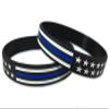 Thin Blue Line American Flag Bracelet view 1
