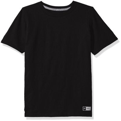 Russell Athletic Big Boy's Essential Short Sleeve Tee Shirt, Black, S
