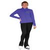 ChloeNoel JT811 Solid Fleece Fitted Elite Figure Skating Jacket w/Mini Sit Spin Crystals Combination(Purple,Size CXL/AXS) view 1