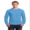 Port & Company - Long Sleeve Core Cotton Tee L Aquatic Blue view 1