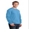 Port & Company - Long Sleeve Core Cotton Tee L Aquatic Blue view 4
