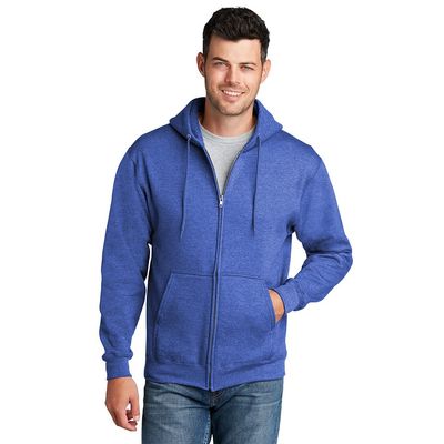 Port & Company - Core Fleece Full-Zip Hooded Sweatshirt 3XL Heather Royal