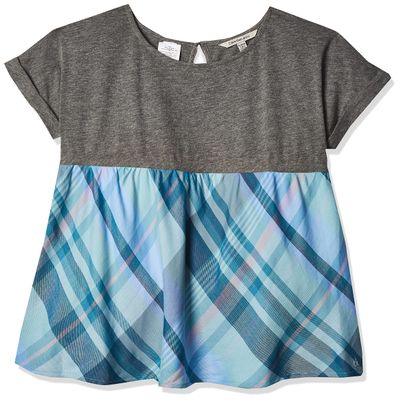 Calvin Klein Girls' Legacy Fashion Top, Medaqua, 2T