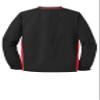 SPORT-TEK Unisex Tipped V-Neck Raglan Wind Shirt | Lightweight Rain Jacket for Men & Women, Pullover Windbreaker Jacket Black/True Red view 2