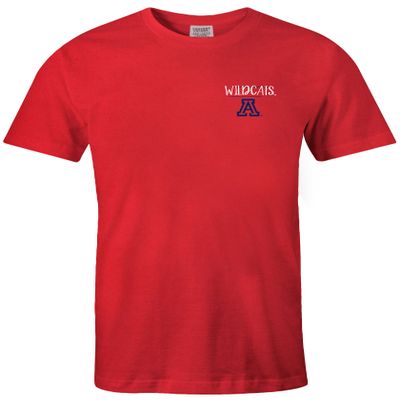 NCAA Arizona Wildcats Adult NCAA Sketchbook Comfort Color Short sleeve T-Shirt, XX-Large,Red