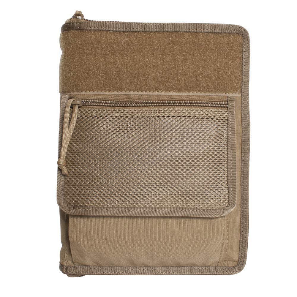 Tactical Notebook Covers Tactical Leaderbook Cover System | Zippered Case for Notebooks 9" x 6" to 9.75" x 7" with Pen Loops | Durable Organizer for Field Use (Coyote Brown)