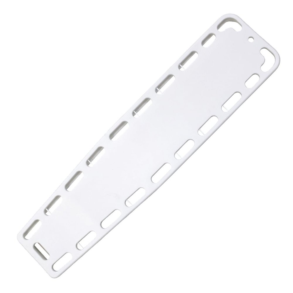 Kemp USA Spine Board for Water Rescue - X-Ray Translucent & Waterproof - with 21 Handholds & 8 Strapping Pins, 700lbs Capacity - Survival Kit & Emergency Supplies for Emergency Rescue - White