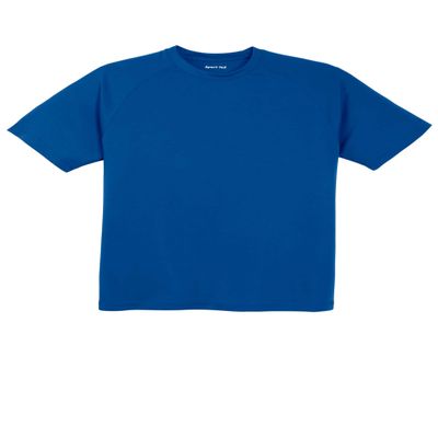 SPORT-TEK Unisex Dry Zone Short Sleeve Raglan T-Shirt | Spring & Summer Workout Top for Men & Women, Athletic Gym Clothing True Royal