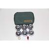 BuyBocceBalls Listing - 73mm Metal Bocce/Petanque Set with 6 Silver Balls and Green Bag - Single view 2
