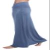 Urban CoCo Women's Stylish Spandex Comfy Fold-Over Flare Long Maxi Skirt (S, Greyish Blue) view 1