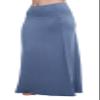 Urban CoCo Women's Stylish Spandex Comfy Fold-Over Flare Long Maxi Skirt (S, Greyish Blue) view 4