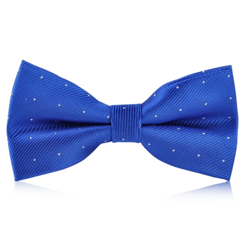 ciciTree Men Polka Dot Bowtie Necktie Royal Blue Business Wedding Party