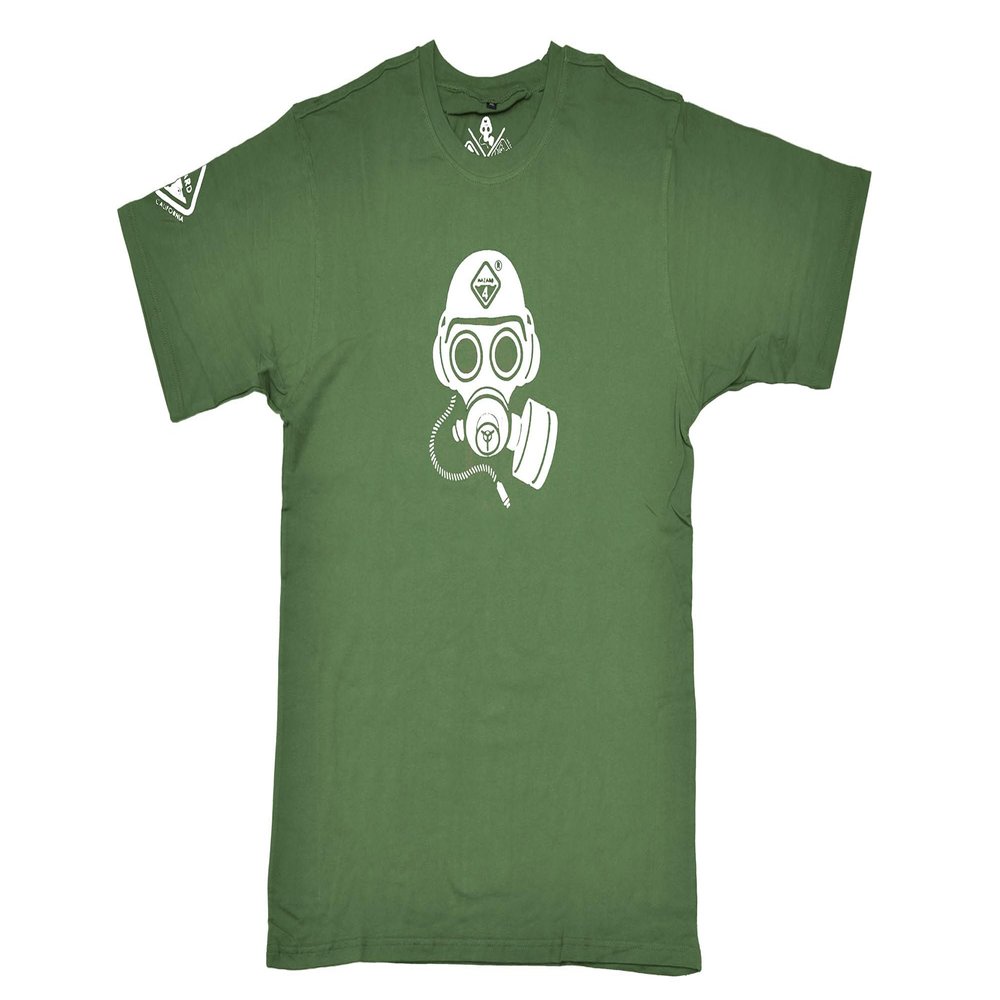 HAZARD 4 Special Forces Gas Mask Graphic Tee T-Shirt - OD Green (Medium)