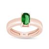 AFFY Solitaire Engagement Ring Cushion Simulated Emerald In 925R Silver-11 view 1