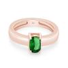 AFFY Solitaire Engagement Ring Cushion Simulated Emerald In 925R Silver-11 view 2
