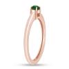AFFY Solitaire Engagement Ring Cushion Simulated Emerald In 925R Silver-11 view 3