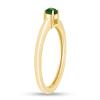 AFFY Solitaire Engagement Ring Cushion Simulated Emerald In 925Y Silver-11 view 3