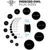 Pierced Owl Natural Tiger's Eye Semi-Precious Stone Saddle Plugs, Sold as a Pair (5mm (4GA)) view 2