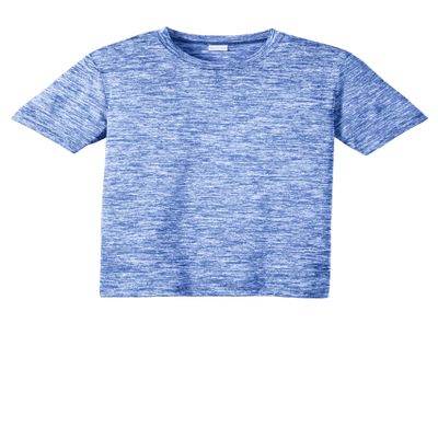 SPORT-TEK Youth PosiCharge Electric Heather Tee | Short Sleeve Shirt for Boys & Girls, Athletic Fit Summer Clothing for Kids