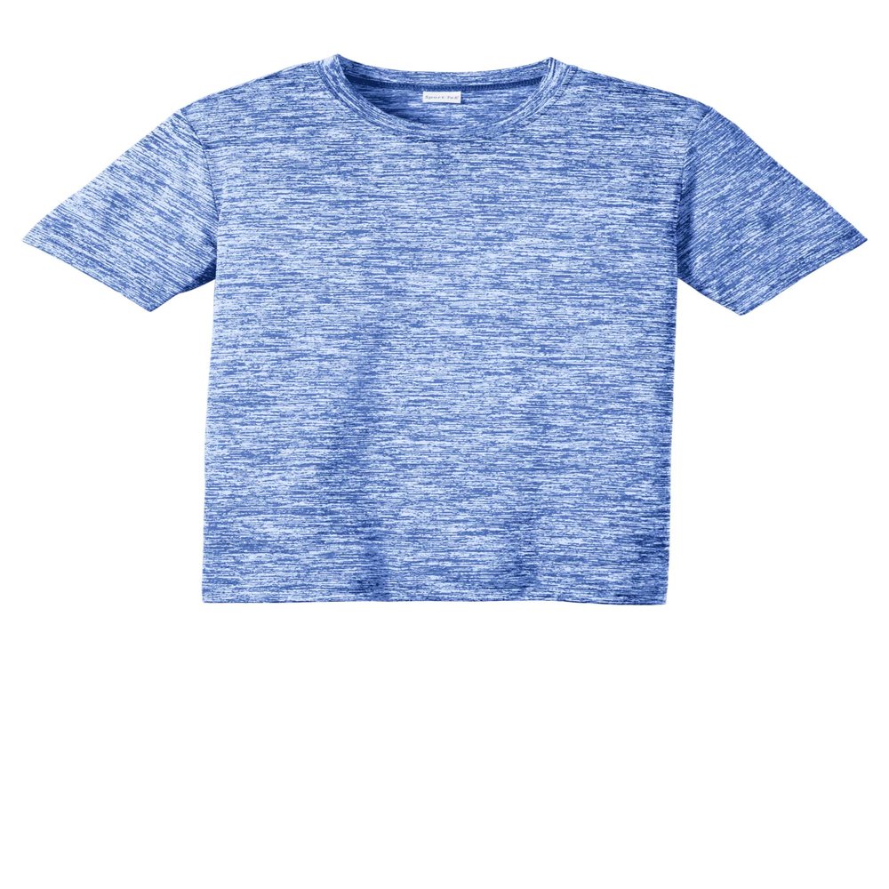 SPORT-TEK Youth PosiCharge Electric Heather Tee | Short Sleeve Shirt for Boys & Girls, Athletic Fit Summer Clothing for Kids