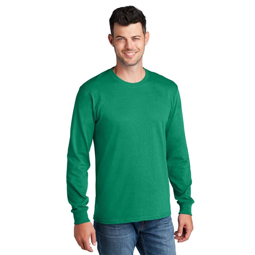 Port & Company - Long Sleeve Core Cotton Tee 3XL Kelly