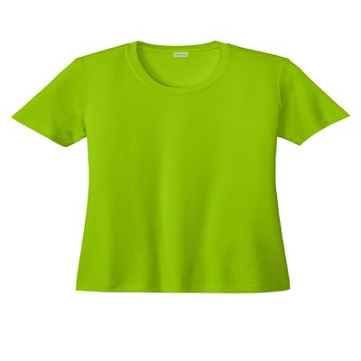SPORT-TEK Women's PosiCharge Competitor Tee | Athletic Fit Workout T-Shirt, Spring & Summer Gym Fashion Lime Shock