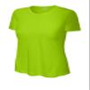 SPORT-TEK Women's PosiCharge Competitor Tee | Athletic Fit Workout T-Shirt, Spring & Summer Gym Fashion Lime Shock view 3