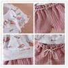 FTSUCQ Little Gilrs Coke Pattern Shirt Top with Middle Pants, Two-Pieces Sets,Pink 100 view 4