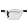 DALIX 3 Pocket Fanny Pack Money Pouch Concealer Runners Bag Waist Belt in White view 1