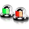 Obcursco Boat Navigation Lights, LED Red and Green Deck Mount Lights for Port, Starboard, Bow and Stern, Ideal for Marine, Skeeter, and Bass Boats view 1