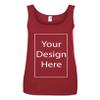 Ladies Add Your Own Text and Design Custom Personalized Sleeveless Tank Tops (Medium, Independent Red) view 1