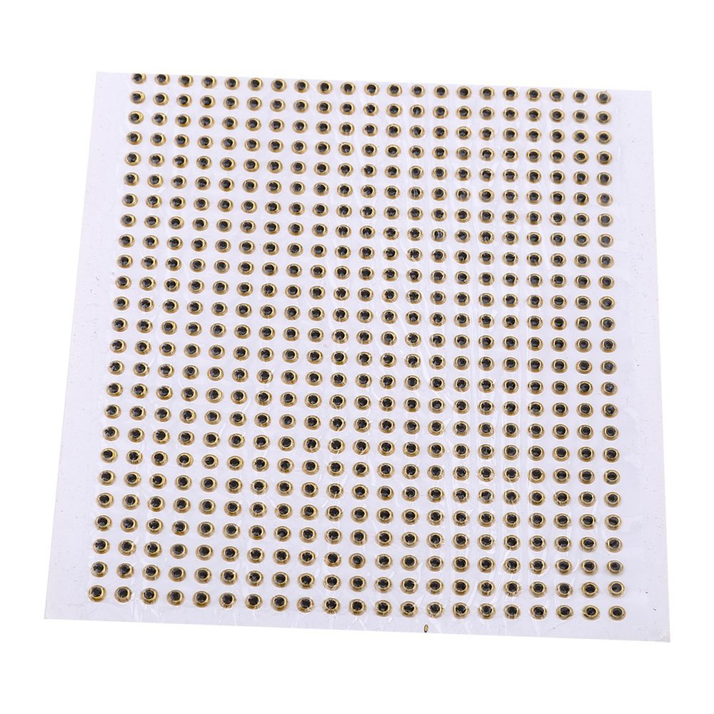 500Pcs 5mm 3D Fishing Eyes for Fishing Lures, Baits, DIY Fly Tying Crafts - Lifelike Golden Fish Eyes