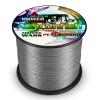 Ashconfish Braided Fishing Line-16 Strands Hollow Core Fishing Wire 1000M/1093Yards 70LB Abrasion Resistant Incredible Superline Zero Stretch Ultrathin Diameter Woven Thread Gray view 1