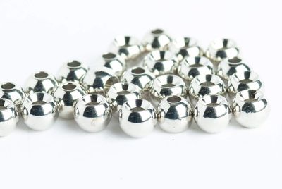 Blue Wing Olive Brass Beads for Fly Tying - 25 Pack (Nickel, 4.6 mm (3/16"))