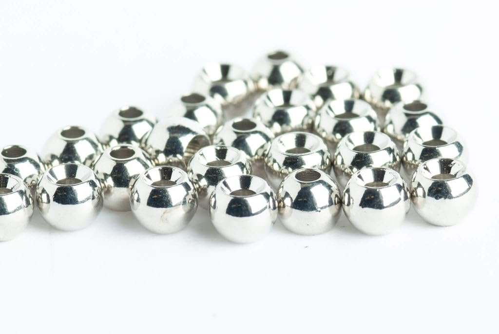 Blue Wing Olive Brass Beads for Fly Tying - 25 Pack (Nickel, 4.6 mm (3/16"))