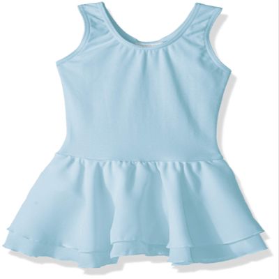 Capezio Girls Double Layer Skirt Tank - Dress, Light Blue, 4T US