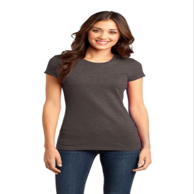 District Women's Fitted Very Important Tee S Heathered Brown