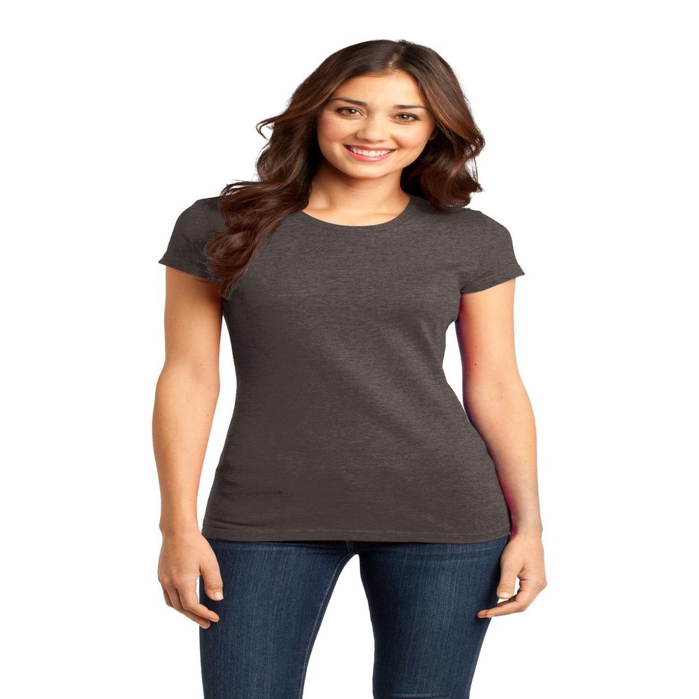 District Women's Fitted Very Important Tee S Heathered Brown