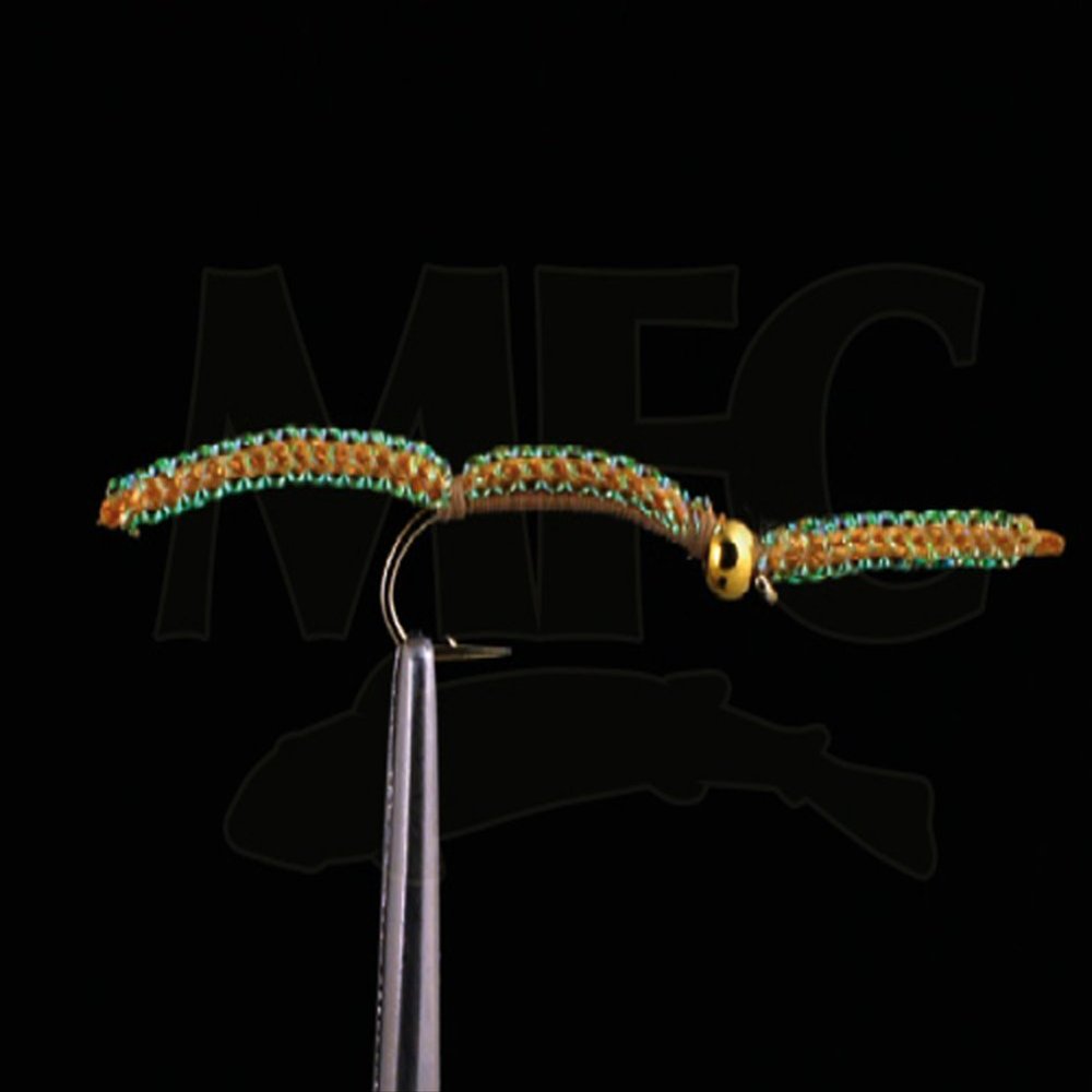 Montana Fly Company Silverman's Sparkle Worm-Tan #10, 1/2 DOZ