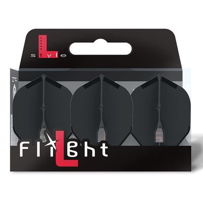 LSTYLE L1 Standard Dart Flights PRO Black 1 Set Pre-Molded