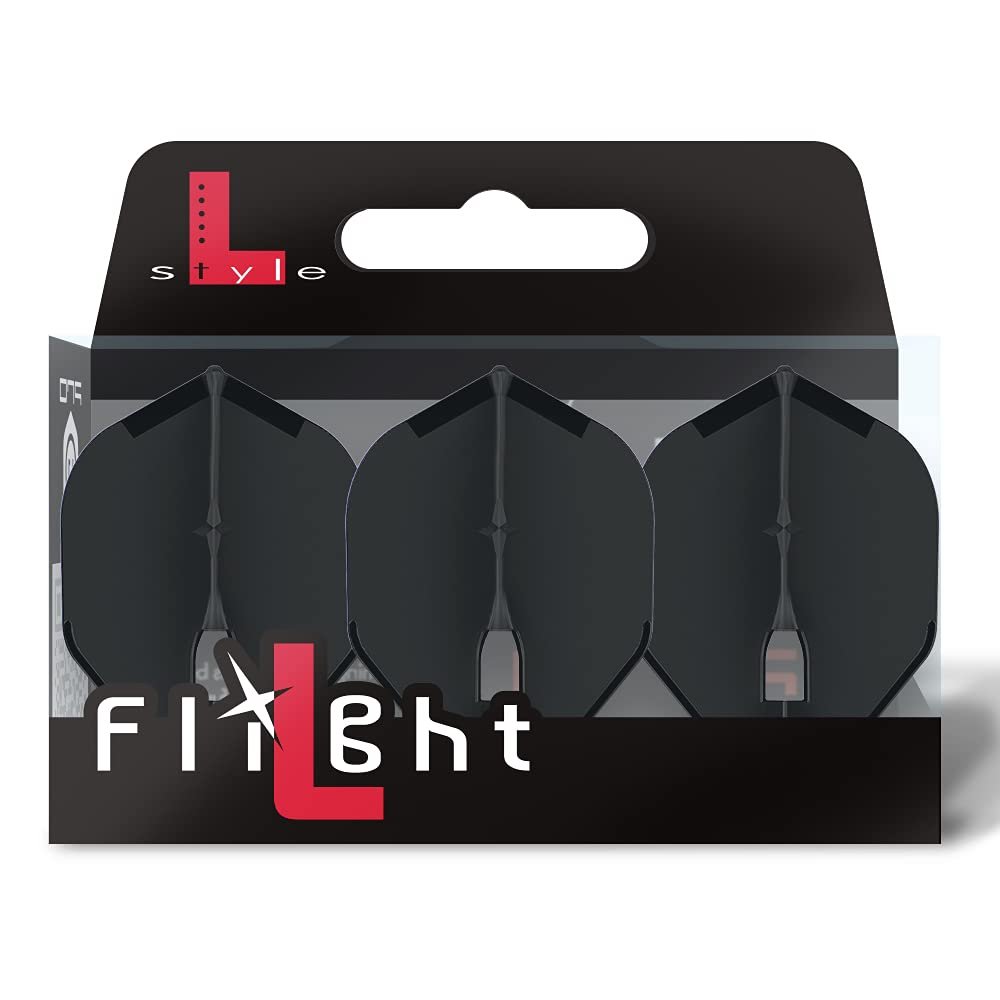 LSTYLE L1 Standard Dart Flights PRO Black 1 Set Pre-Molded