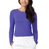 Adar Uniforms Underscrubs for Women - Long Sleeve Comfort Tee - 2900 - Heather Royal Blue - XXS view 1